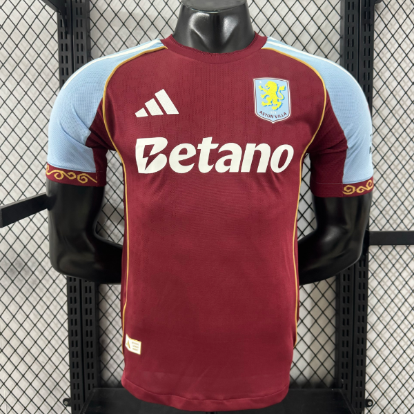 Aston Villa 2025/26 Home Match Version Shirt Soccer Jersey