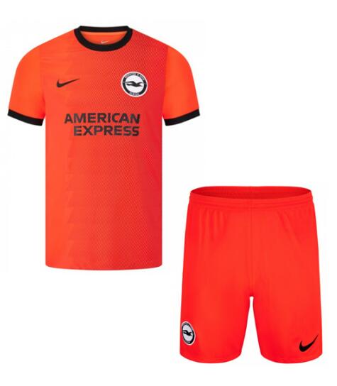 Brighton & Hove Albion 2022/23 Away Kids Soccer Kit Children Shirt + Shorts