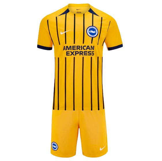 Brighton & Hove Albion 2024/25 Away Kids Soccer Kit Children Shirt + Shorts