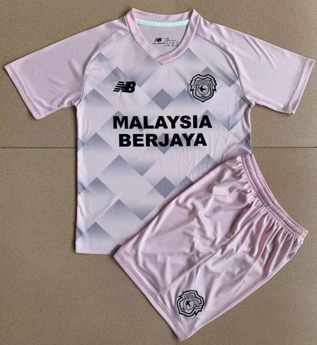Cardiff City FC 2022/23 Third Kids Soccer Kit Children Shirt + Shorts