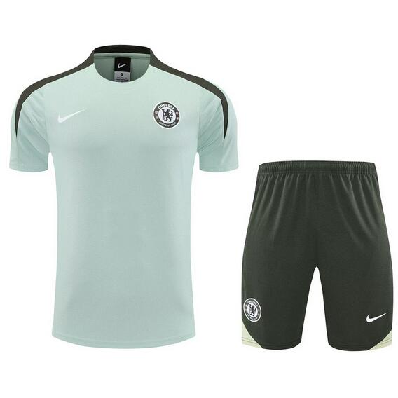 Chelsea 2025/26 Green Training Uniforms (Shirt+Shorts)