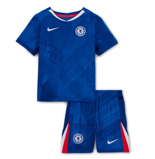 Chelsea 2025/26 Home Kids Soccer Kit Children Shirt and Shorts