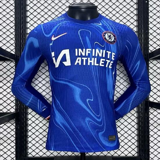 Chelsea 2024/25 Home Match Version Long Sleeved Shirt Soccer Jersey