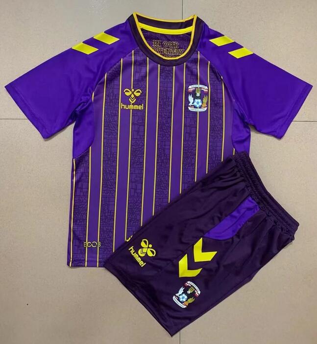 Coventry City 2022/23 Away Kids Soccer Kit Children Shirt + Shorts