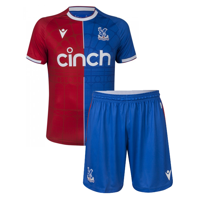 Crystal Palace 2023/24 Home Kids Soccer Kit Children Shirt + Shorts