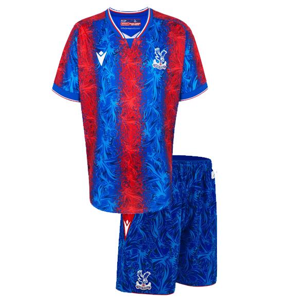 Crystal Palace 2024/25 Home Kids Soccer Kit Children Shirt + Shorts