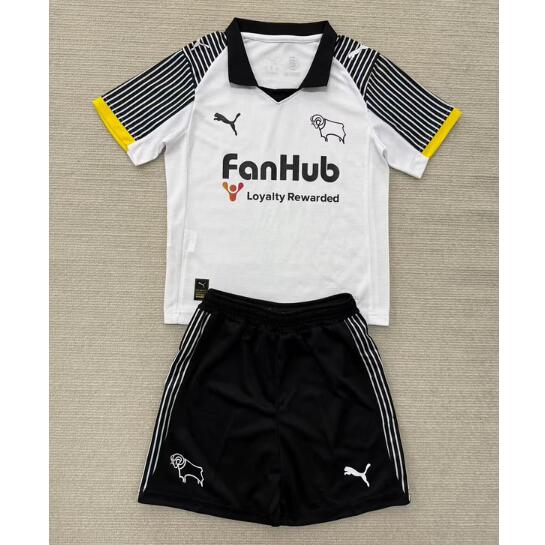 Derbyshire County 2025/26 Home Kids Soccer Kit Children Shirt + Shorts