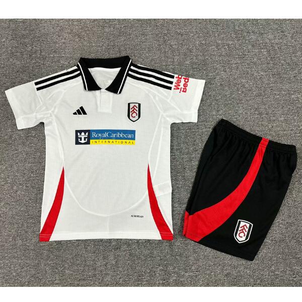 Fulham 2024/25 Home Kids Soccer Kit Children Shirt + Shorts