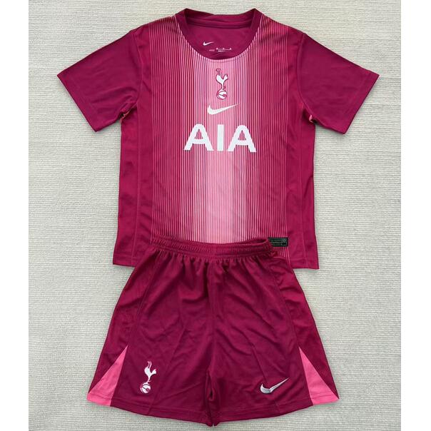 Tottenham Hotspur 2025/26 Goalkeeper Kids Purple Soccer Kit Children Shirt and Shorts
