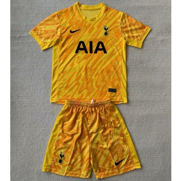 Tottenham Hotspur 2023/24 Goalkeeper Kids Soccer Kit Children Shirt and Shorts