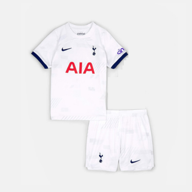 Tottenham Hotspur 2023/24 Home Kids Soccer Kit Children Shirt and Shorts
