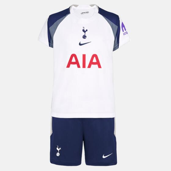 Tottenham Hotspur 2025/26 Home Kids Soccer Kit Children Shirt and Shorts