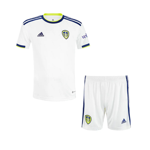 Leeds United 2022/23 Home Kids Soccer Jersey Kit Children Shirt and Shorts
