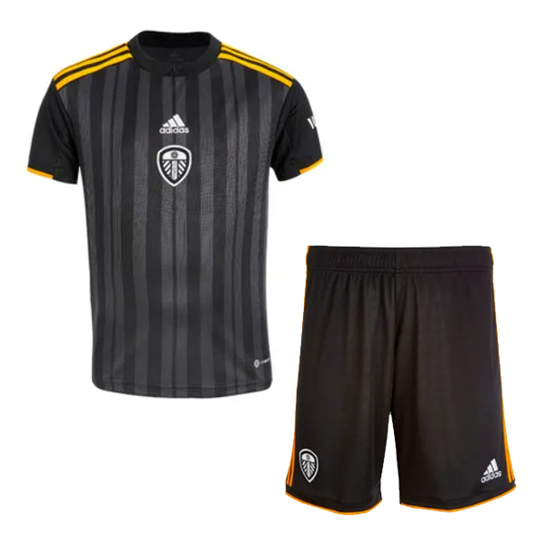 Leeds United 2022/23 Third Kids Soccer Jersey Kit Children Shirt and Shorts