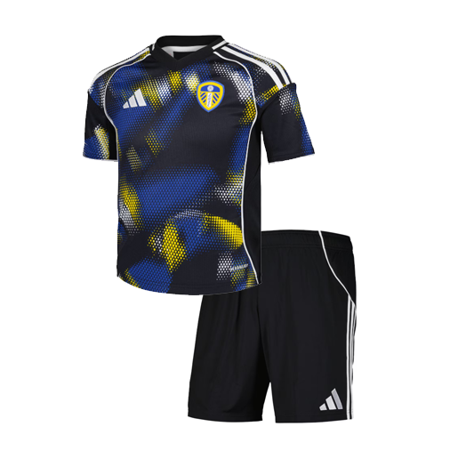 Leeds United 2025/26 Third Kids Soccer Jersey Kit Children Shirt + Shorts
