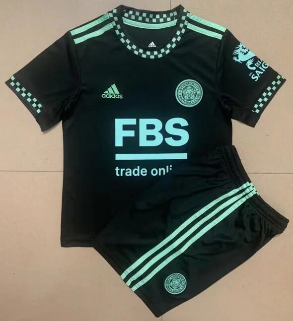 Leicester City 2022/23 Away Kids Soccer Jersey Kit Children Shirt and Shorts