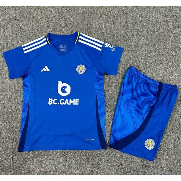 Leicester City 2024/25 Home Kids Soccer Kit Children Shirt and Shorts