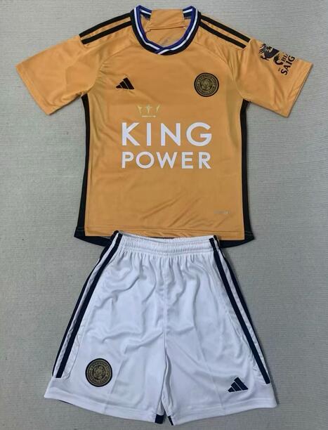 Leicester City 2023/24 Third Kids Soccer Jersey Kit Children Shirt and Shorts