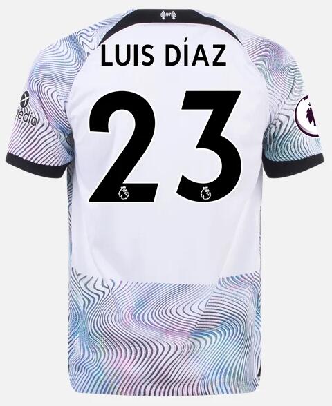 Liverpool 2022/23 Away 23 Luis Diaz Shirt Soccer Jersey