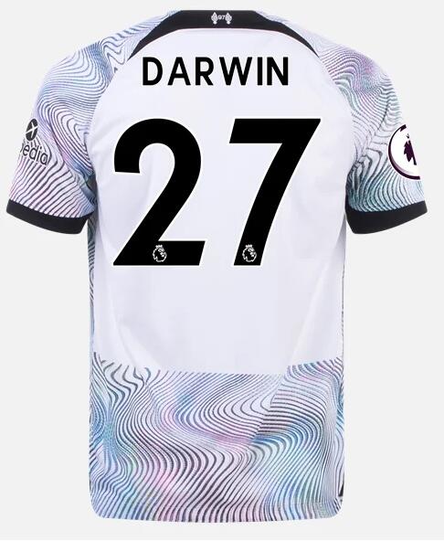 Liverpool 2022/23 Away 27 DARWIN NÚÑEZ Shirt Soccer Jersey