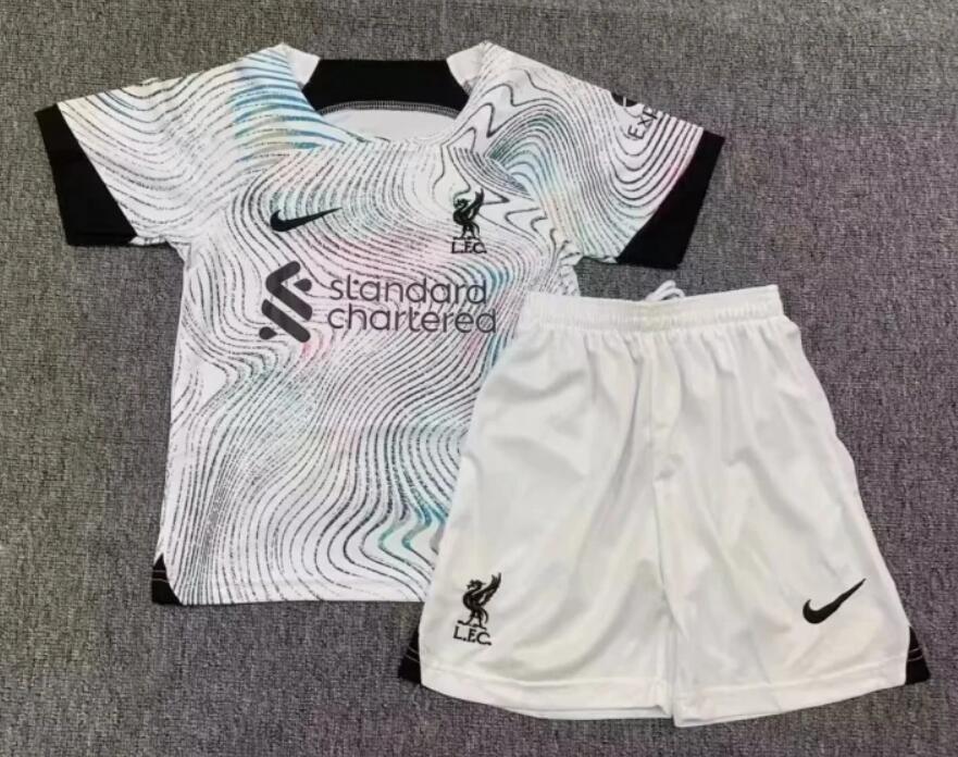 Liverpool 2022/23 Away Kids Soccer Kit Children Shirt + Shorts