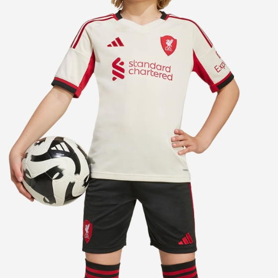 Liverpool 2025/26 Away Kids Soccer Kit Children Shirt + Shorts