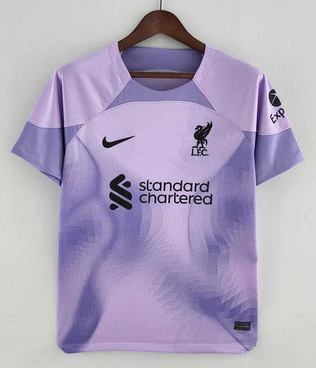Liverpool 2022/23 Goalkeeper Purple Shirt Soccer Jersey