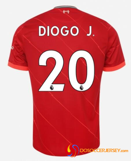 Liverpool 21/22 Home 20 Diogo J. Shirt Soccer Jersey
