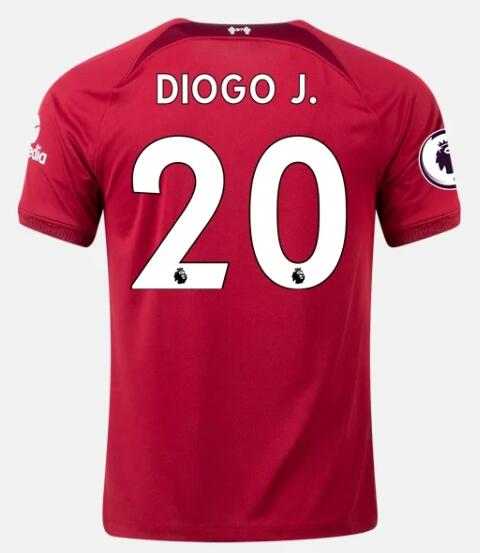 Liverpool 2022/23 Home 20 DIOGO JOTA Shirt Soccer Jersey