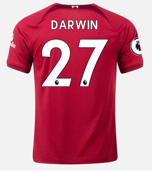 Liverpool 2022/23 Home 27 DARWIN NÚÑEZ Shirt Soccer Jersey