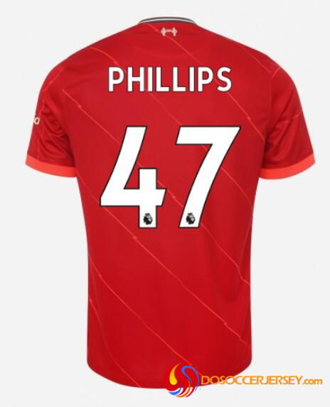 Liverpool 21/22 Home 47 Phillips Shirt Soccer Jersey