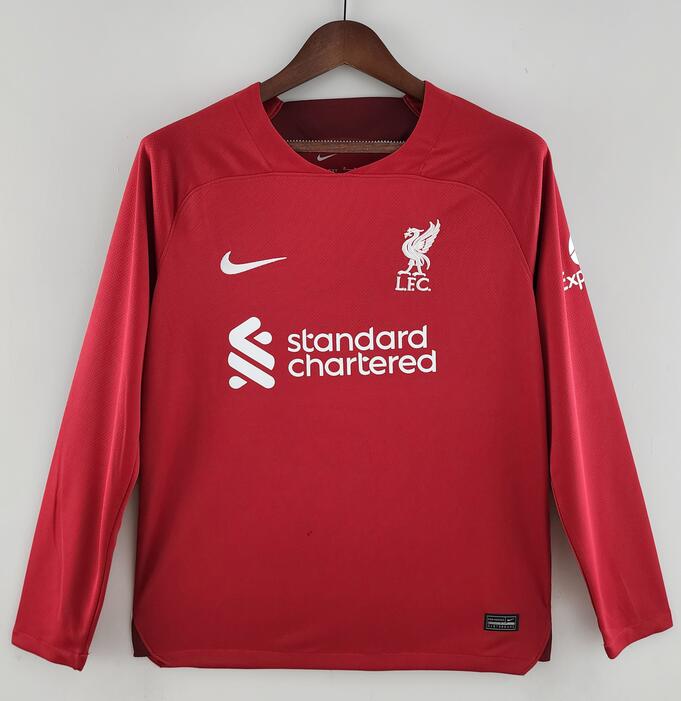 Liverpool 2022/23 Home Long Sleeved Shirt Soccer Jersey