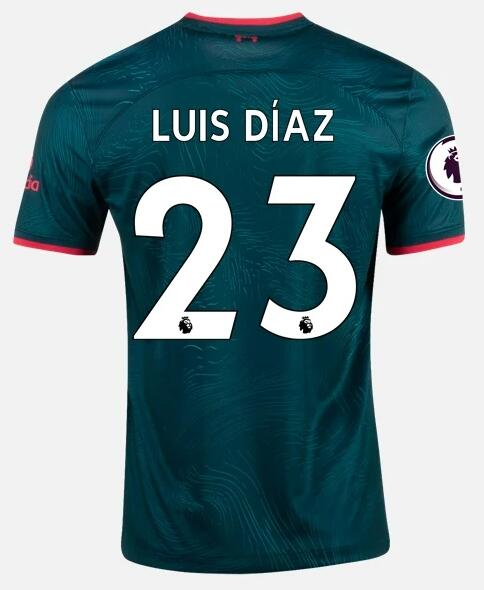 Liverpool 2022/23 Third 23 Luis Diaz Shirt Soccer Jersey