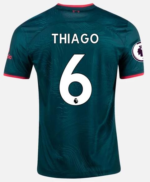 Liverpool 2022/23 Third 6 THIAGO ALCÂNTARA Shirt Soccer Jersey
