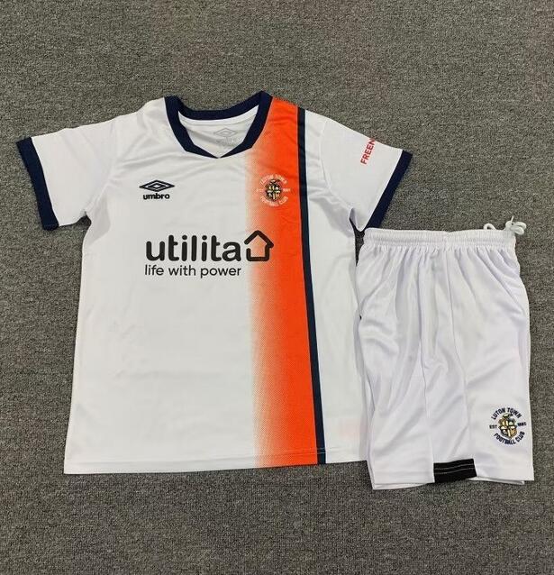 Luton Town FC 2023/24 Away Kids Soccer Kit Children Shirt and Shorts