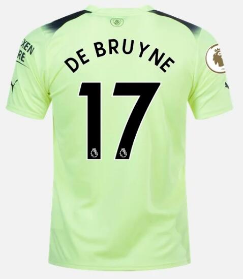 Manchester City 2022/23 Third 17 De Bruyne Shirt Soccer Jersey