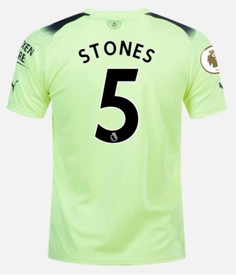 Manchester City 2022/23 Third 5 JOHN STONES Shirt Soccer Jersey