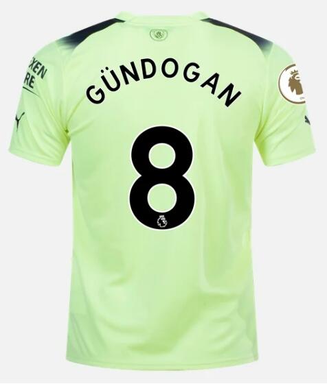 Manchester City 2022/23 Third 8 Gündoğan Shirt Soccer Jersey