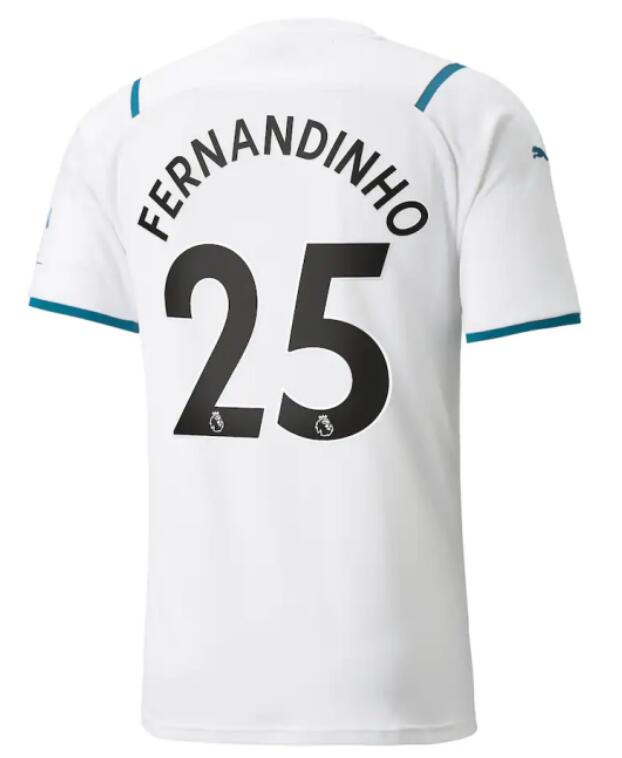 Manchester City 2021/22 Away 25 FERNANDINHO Shirt Soccer Jersey