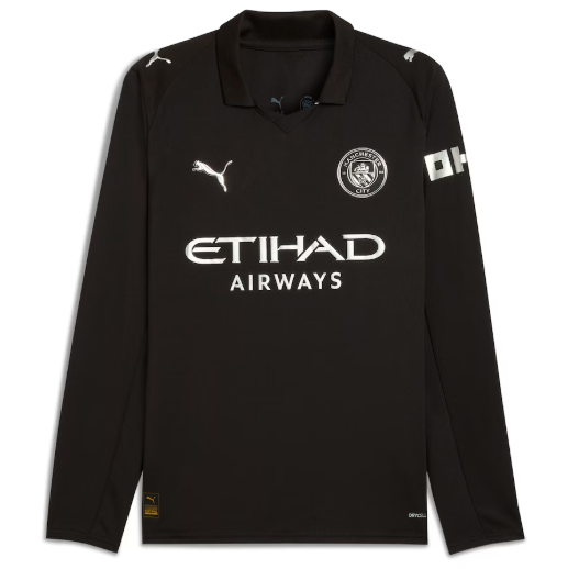 Manchester City 2025/26 Away Long Sleeved Shirt Soccer Jersey