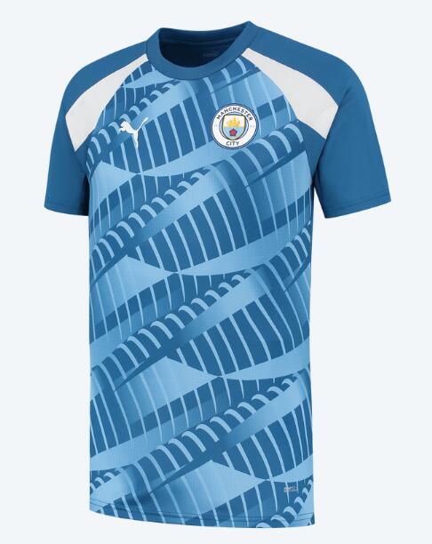 Manchester City 2023/24 Blue Pre-Game Training Shirt