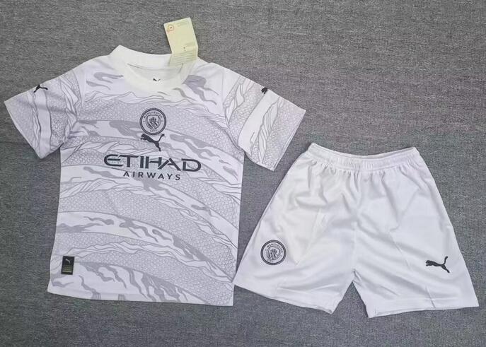 Manchester City 2023/24 Special Dragon Kids Soccer Kit Children Shirt + Shorts