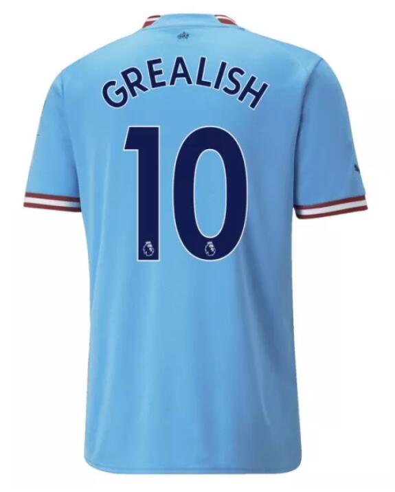 Manchester City 2022/23 Home 10 Grealish Shirt Soccer Jersey
