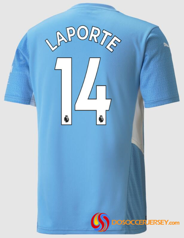 Manchester City 2021/22 Home 14 Laporte Shirt Soccer Jersey