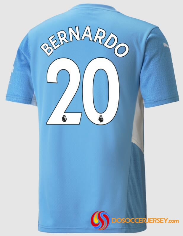 Manchester City 2021/22 Home 20 Bernardo Shirt Soccer Jersey