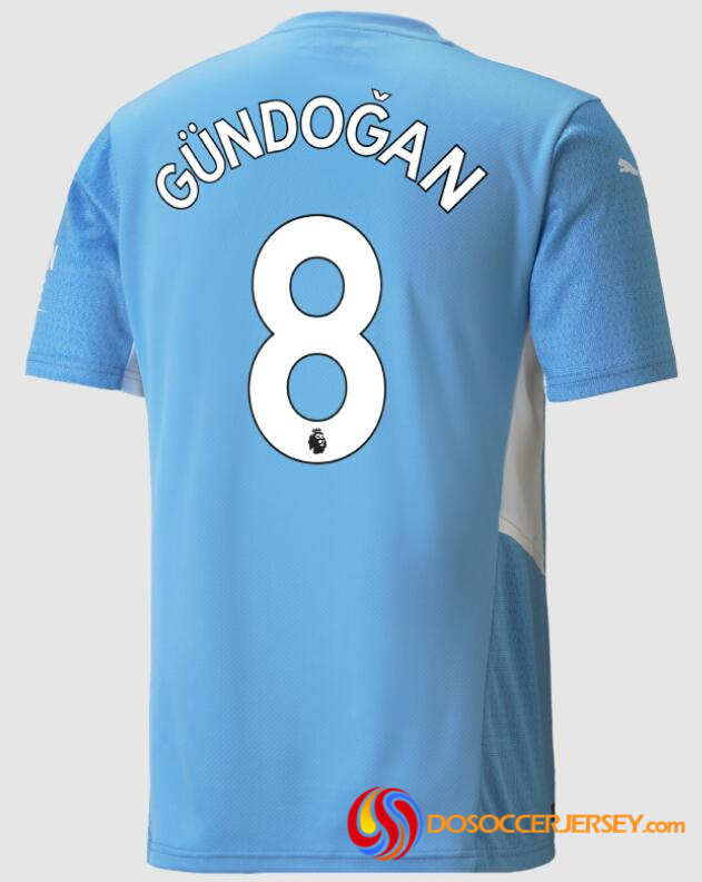 Manchester City 2021/22 Home 8 Gündoğan Shirt Soccer Jersey