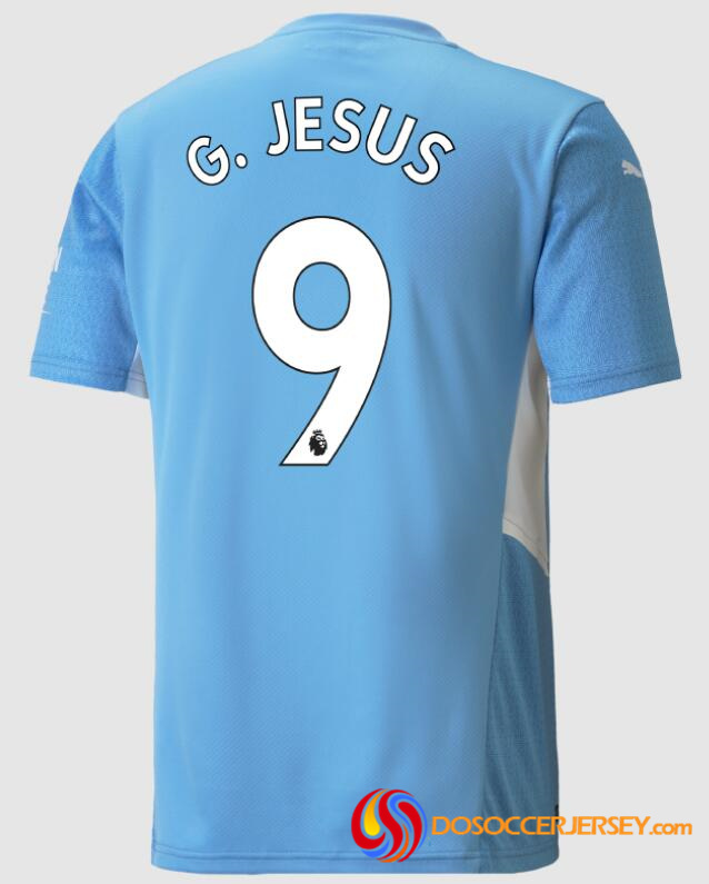 Manchester City 2021/22 Home 9 G. Jesus Shirt Soccer Jersey