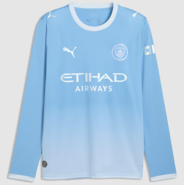 Manchester City 2026/27 Home Long Sleeved Shirt Soccer Jersey