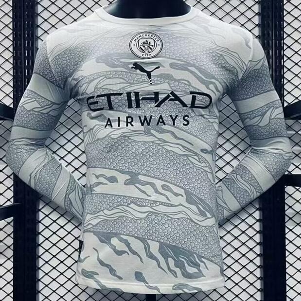 Manchester City 2023/24 Special Dragon Long Sleeve Match Version Shirt Soccer Jersey