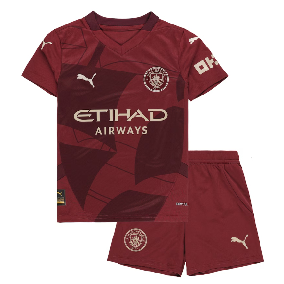 Manchester City 2024/25 Third Kids Soccer Kit Children Shirt + Shorts